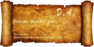 Darab Auróra névjegykártya