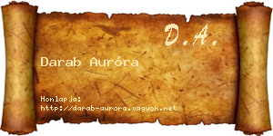 Darab Auróra névjegykártya